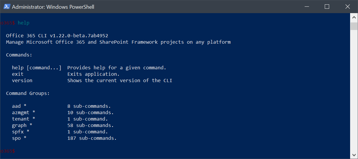 Getting Started With the Office 365 CLI – The Lazy Administrator